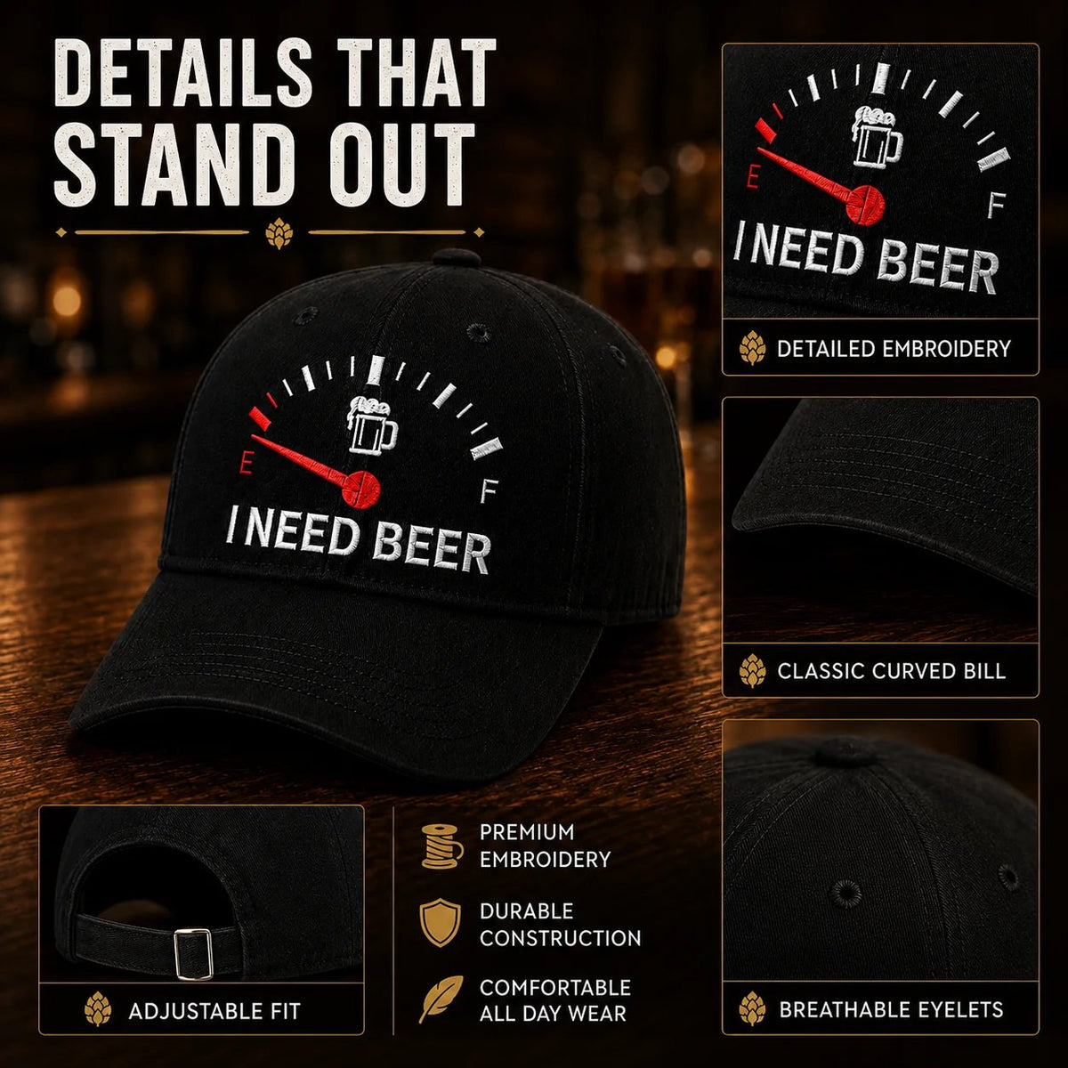 ⏰ LAST DAY 50% OFF 🔥 "I Need Beer" Cap – The Ultimate Pub & Weekend Icebreaker! 😂