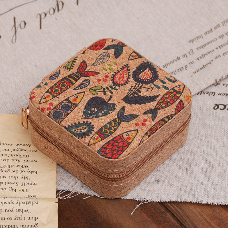 Retro Premium Cork Jewelry Box