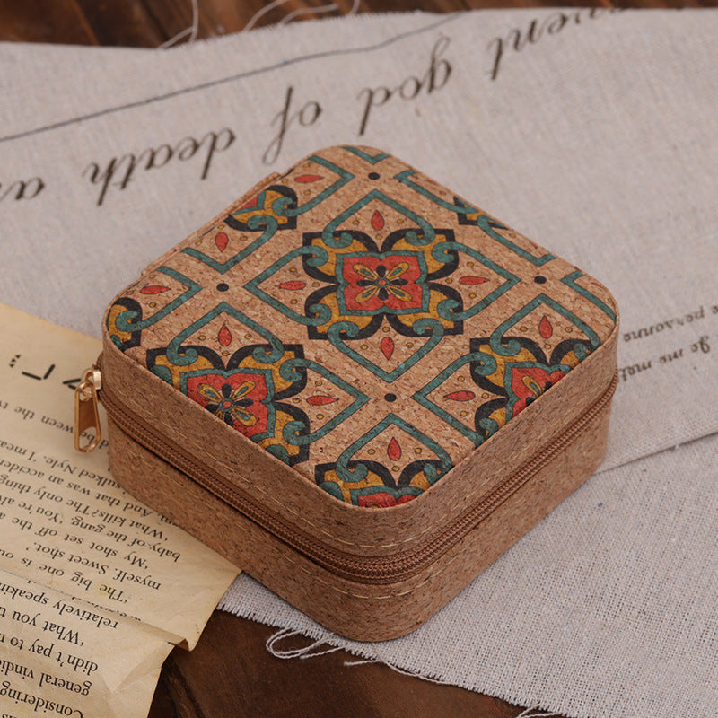 Retro Premium Cork Jewelry Box