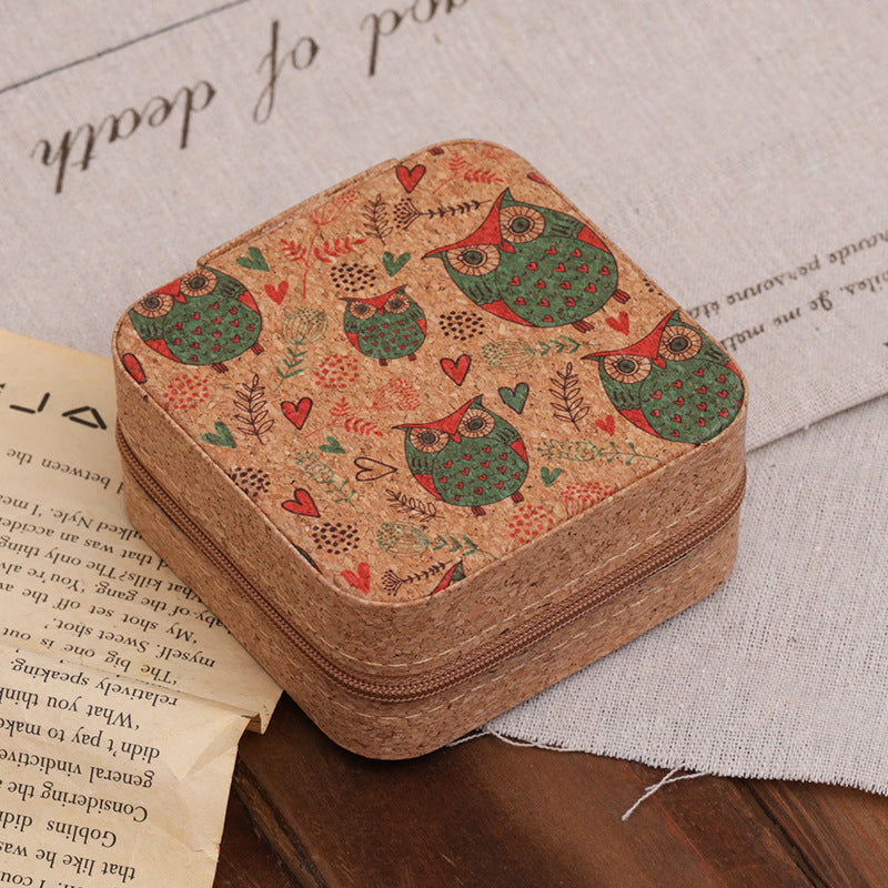 Retro Premium Cork Jewelry Box