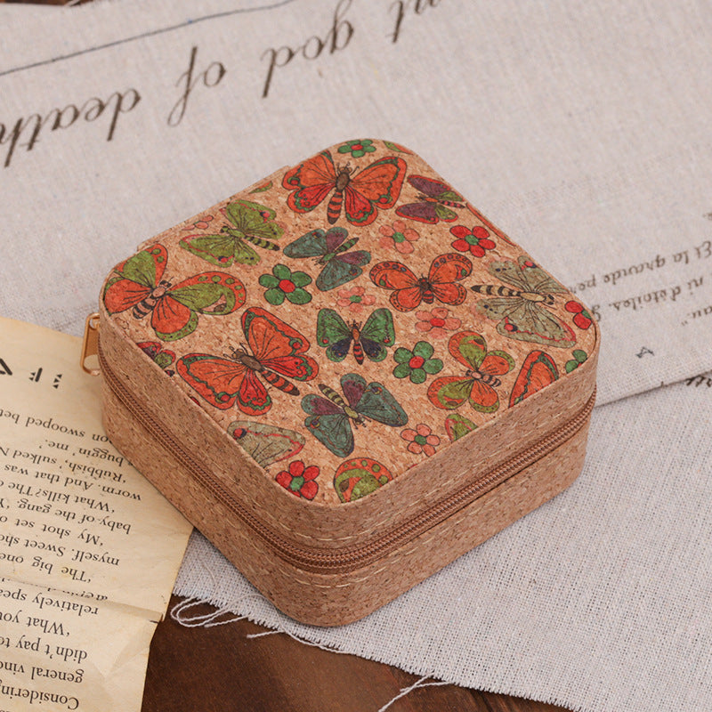 Retro Premium Cork Jewelry Box