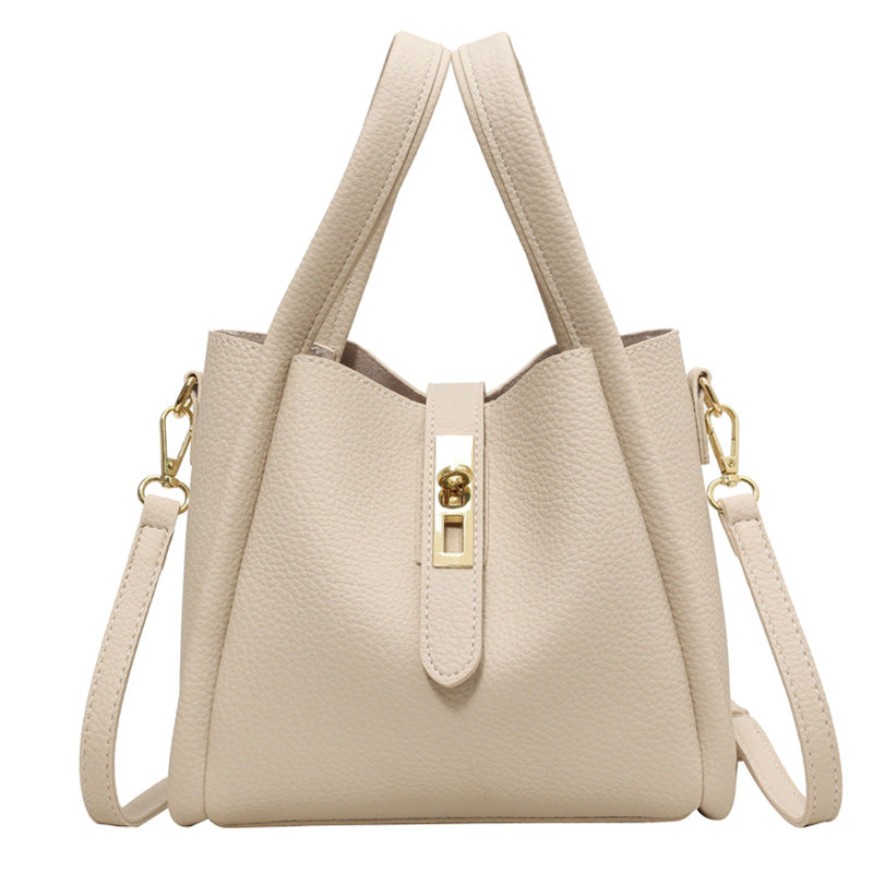 3-Way Soft PU Leather Bucket Bag – Crossbody, Shoulder & Handheld Tote 👜✨