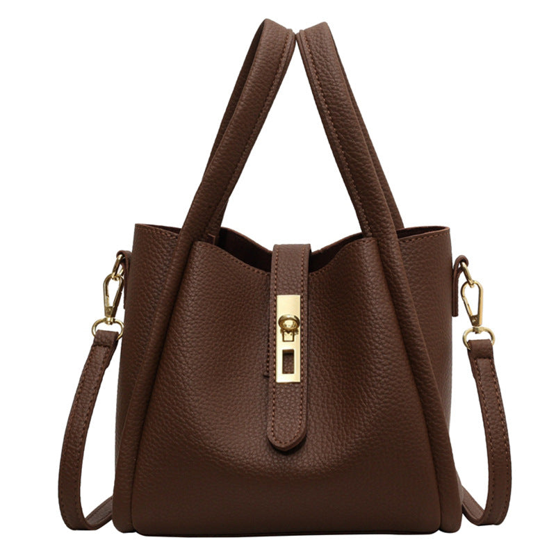 3-Way Soft PU Leather Bucket Bag – Crossbody, Shoulder & Handheld Tote 👜✨