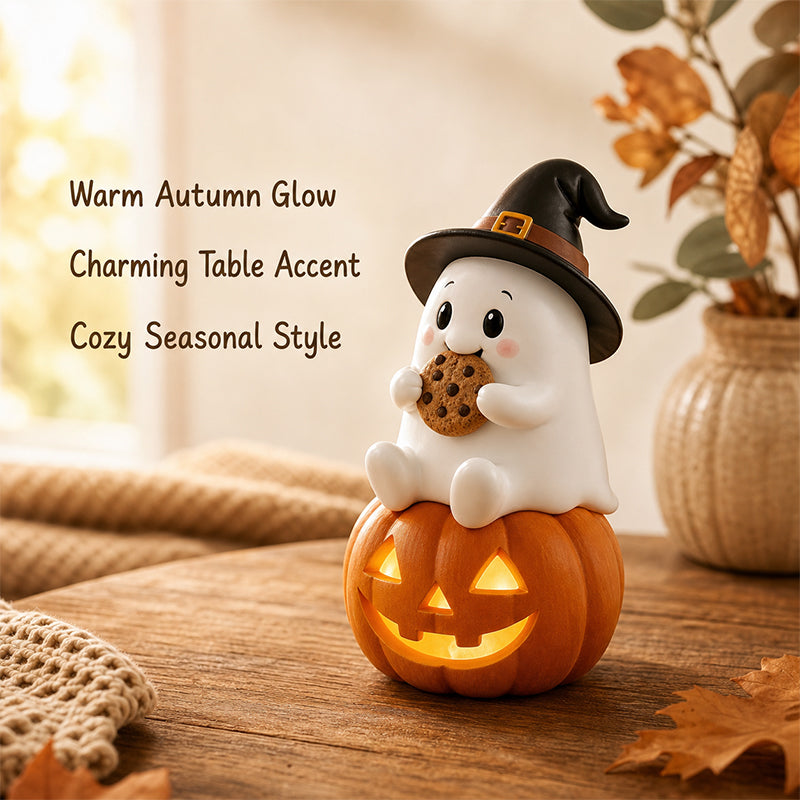 The Cutest Autumn Companion You Didn't Know You Needed! 👻🎃 | Hand-Painted Ghost Figurine