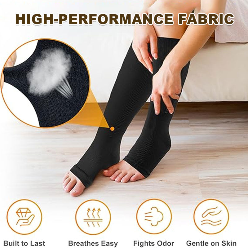 🏃‍♂️ Sports Zipper Compression Socks – Easy On/Off Support for Swollen Legs