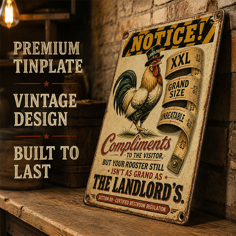 😂 The Ultimate Icebreaker! Vintage Rooster Metal Sign for Home Bar & Man Cave 🍻