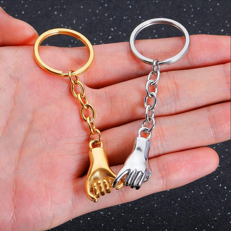 Magnetic Pinky Promise Keychains – Linked Hand Set for Couples & Best Friends 🤞💞