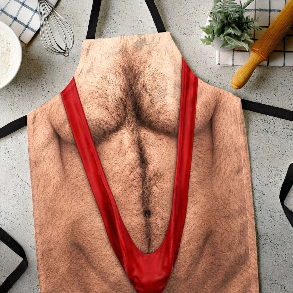 Be The Life Of The BBQ! 😂 Realistic Hairy Chest Novelty Apron