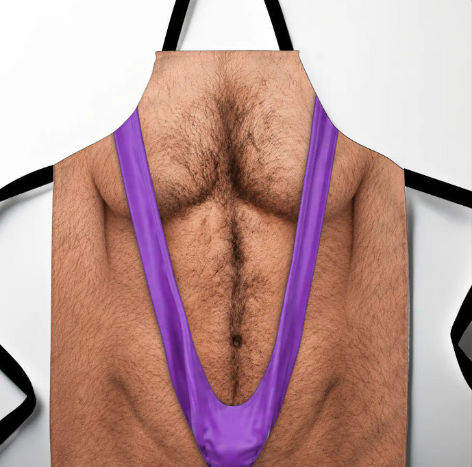 Be The Life Of The BBQ! 😂 Realistic Hairy Chest Novelty Apron