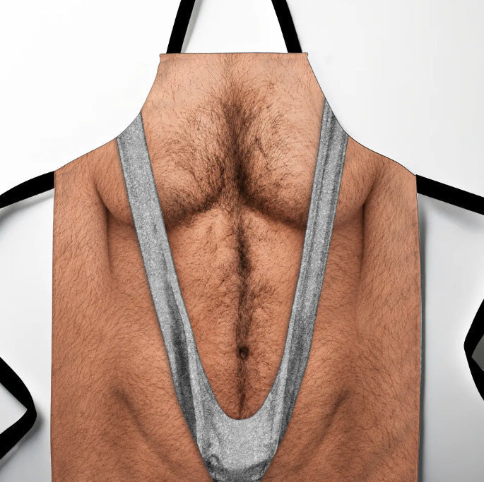 Be The Life Of The BBQ! 😂 Realistic Hairy Chest Novelty Apron