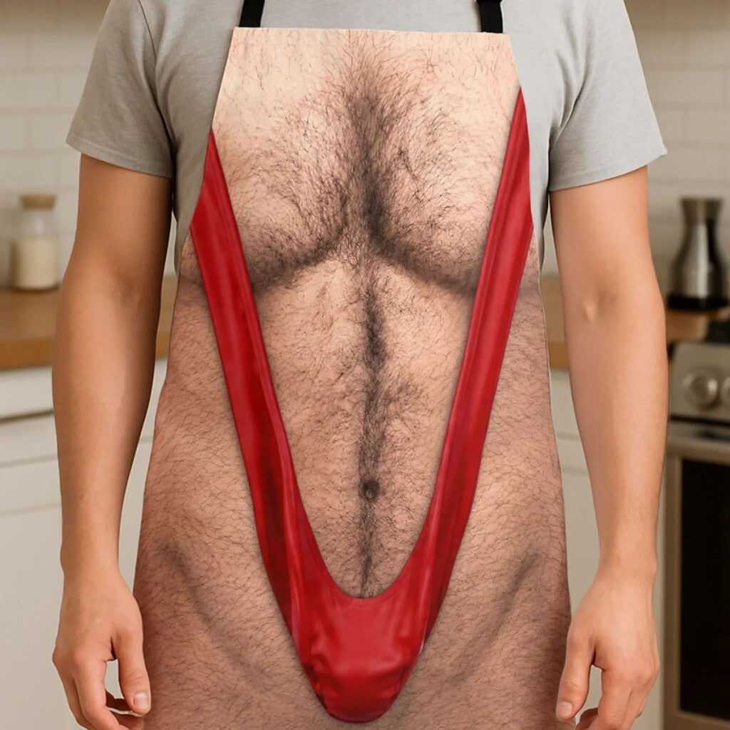 Be The Life Of The BBQ! 😂 Realistic Hairy Chest Novelty Apron
