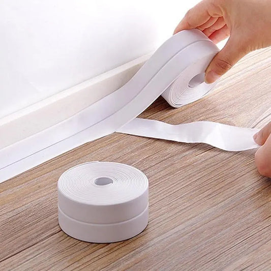 3-Pack White Waterproof Caulk Tape (9.6m Total) – Say Goodbye to Mouldy Gaps & Ugly Seals ✨