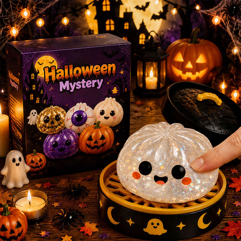 👻 Premium Halloween Squishy Toy — Choose Your Character (No Blind Box)! 👁️
