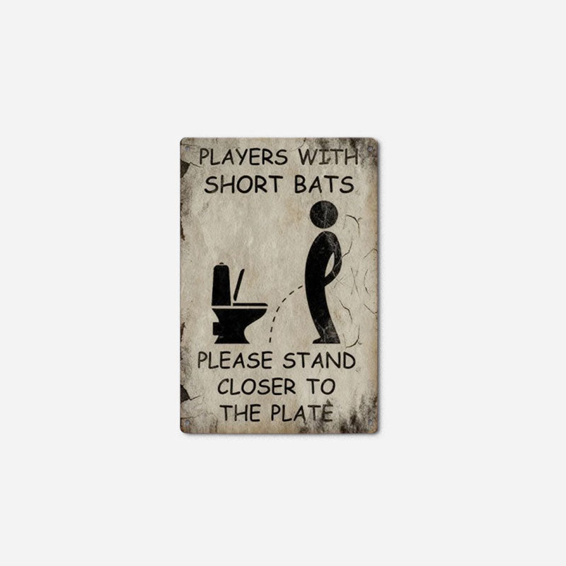 "Short Bats, Step Up!": The Cheekiest Loo Sign for Your Downstairs Toilet 🚽😂