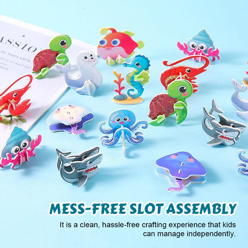 3D Creative Creature Puzzle Collection (Set of 30 Unique Designs) ✨