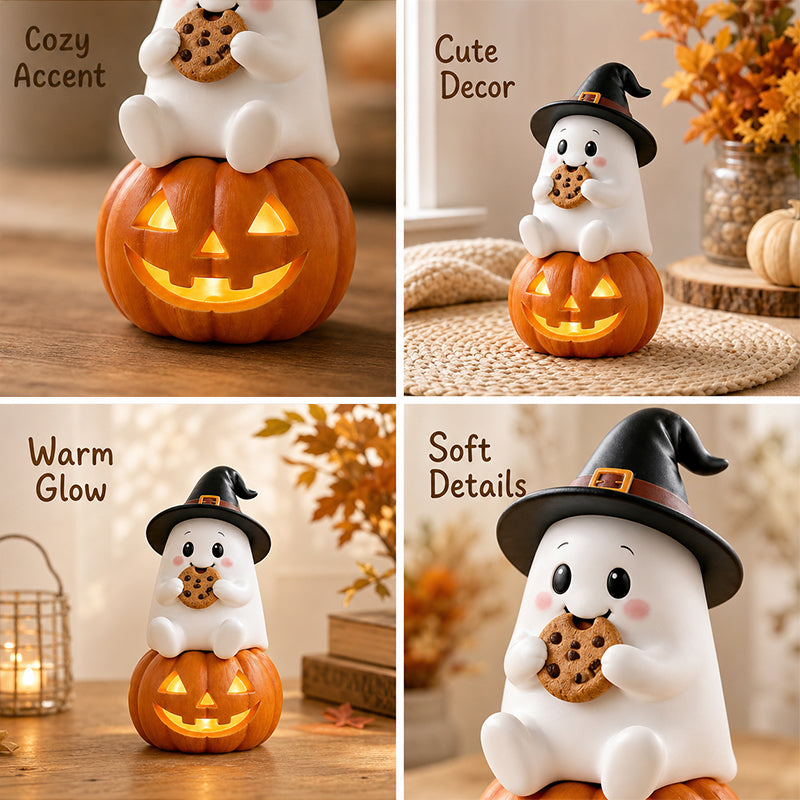 The Cutest Autumn Companion You Didn't Know You Needed! 👻🎃 | Hand-Painted Ghost Figurine