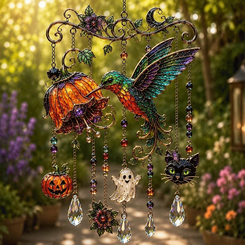 🎃Cast Rainbow Light with Gothic Halloween Wind Chimes! 🎃✨