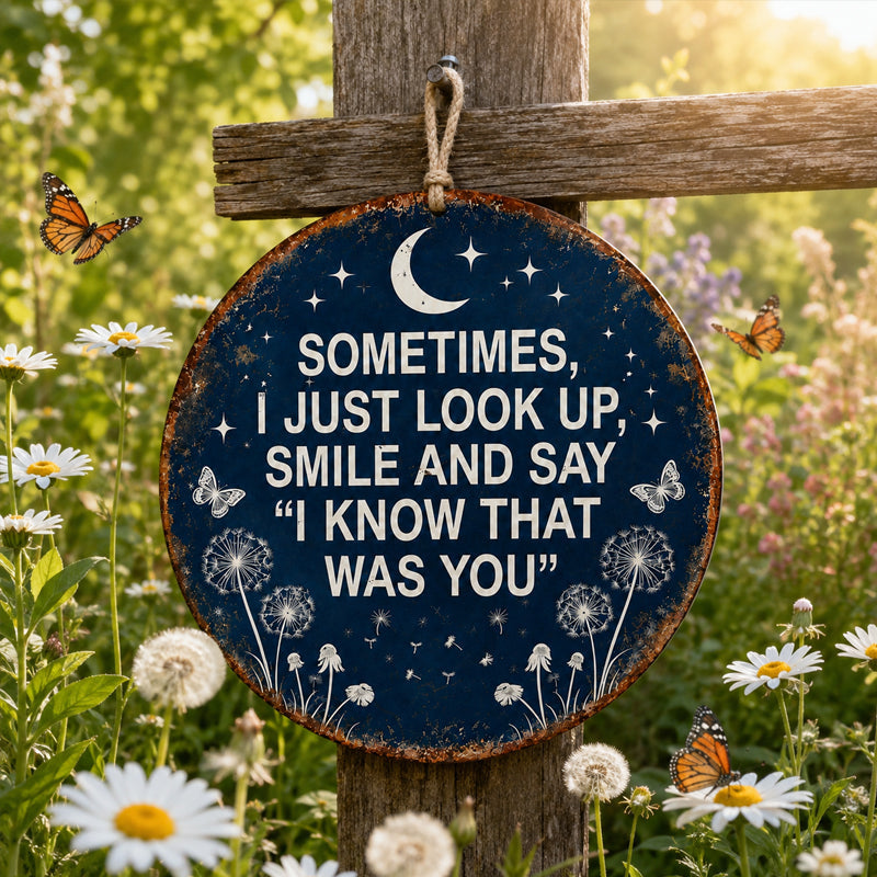 "I Know That Was You" Memorial Garden Sign – A Gentle Hug For The Soul 🦋