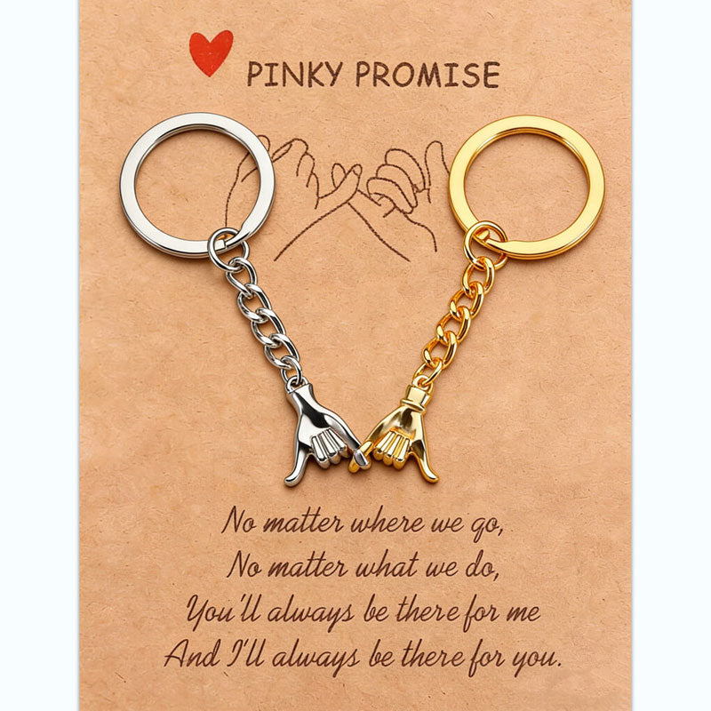 Magnetic Pinky Promise Keychains – Linked Hand Set for Couples & Best Friends 🤞💞