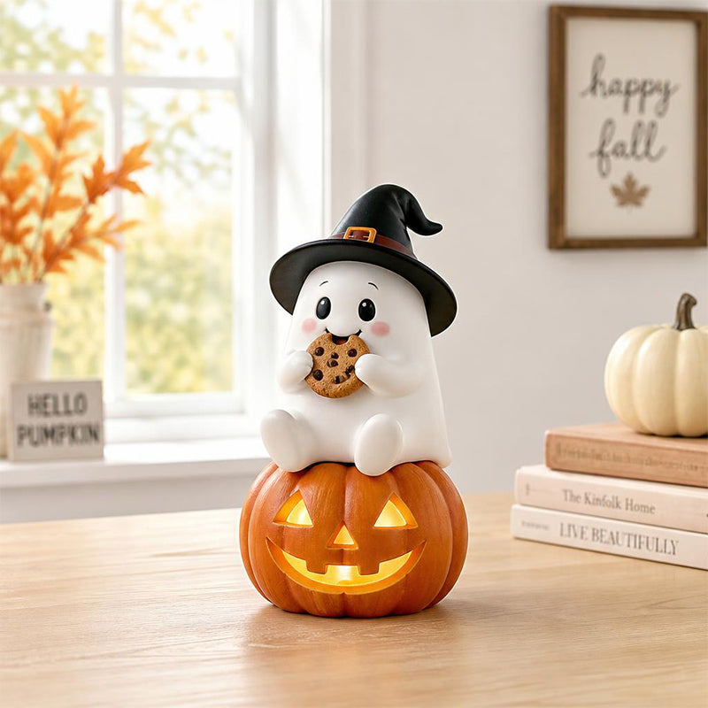 The Cutest Autumn Companion You Didn't Know You Needed! 👻🎃 | Hand-Painted Ghost Figurine