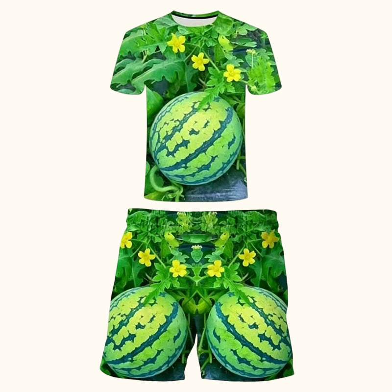 ⌛️ LAST DAY! 🔥 Free Delivery Today Only 🍉 Bold Watermelon Print Two-Piece Set – Easy, Playful & Ultra-Comfortable! ✨