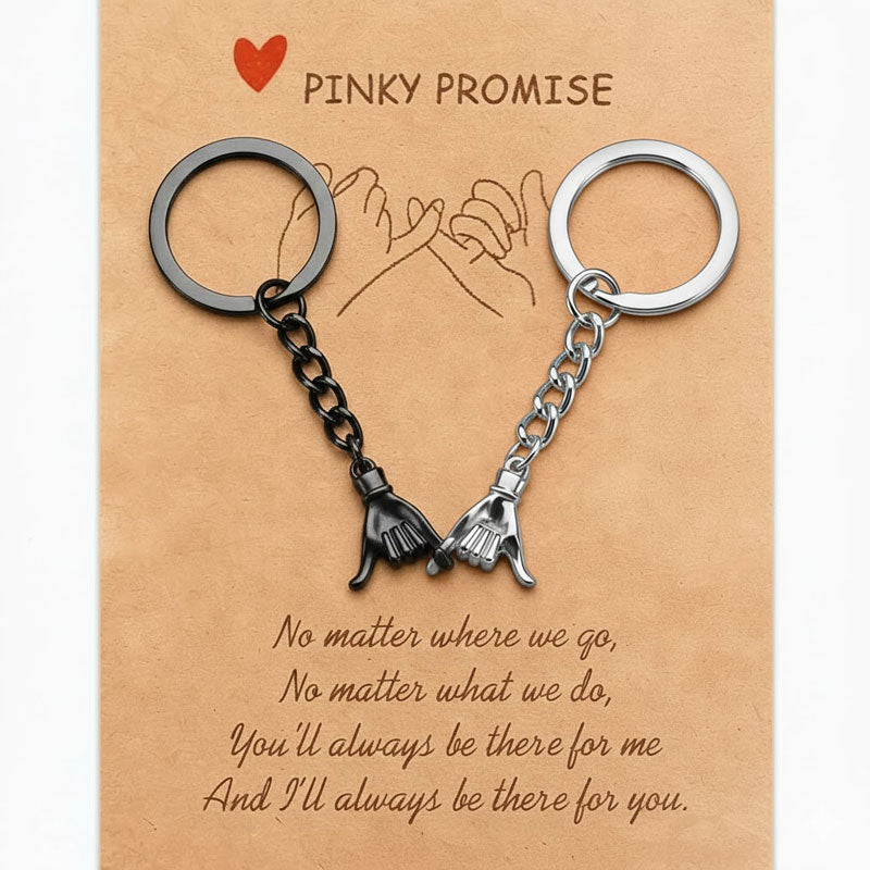 Magnetic Pinky Promise Keychains – Linked Hand Set for Couples & Best Friends 🤞💞