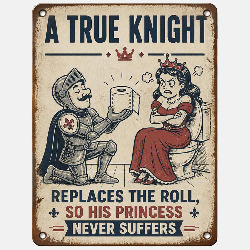 End the Empty Roll Debate Forever 🚽 Funny Couple's Loo Sign