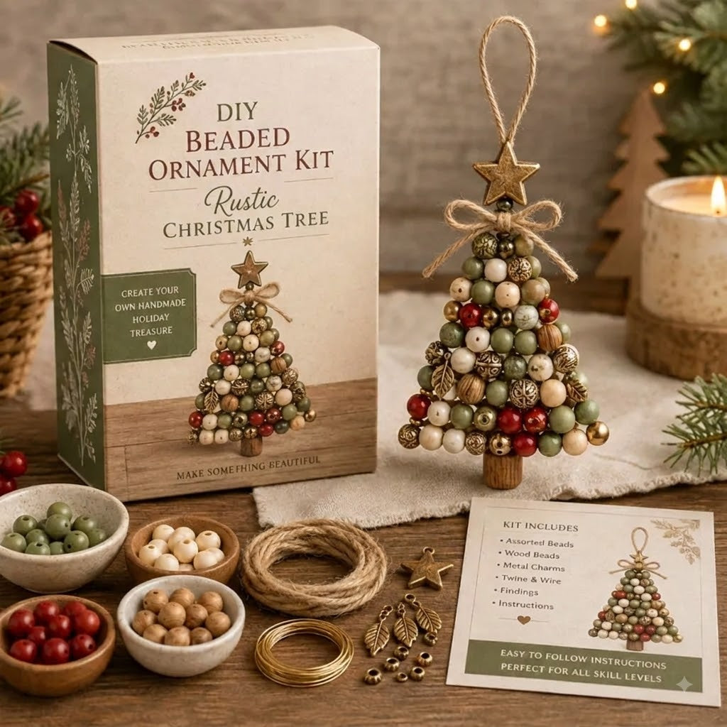 🎄 DIY Christmas Tree Beaded Ornament Kit-Craft your own sparkling holiday keepsake! ✨💎