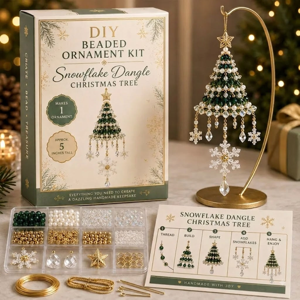 🎄 DIY Christmas Tree Beaded Ornament Kit-Craft your own sparkling holiday keepsake! ✨💎