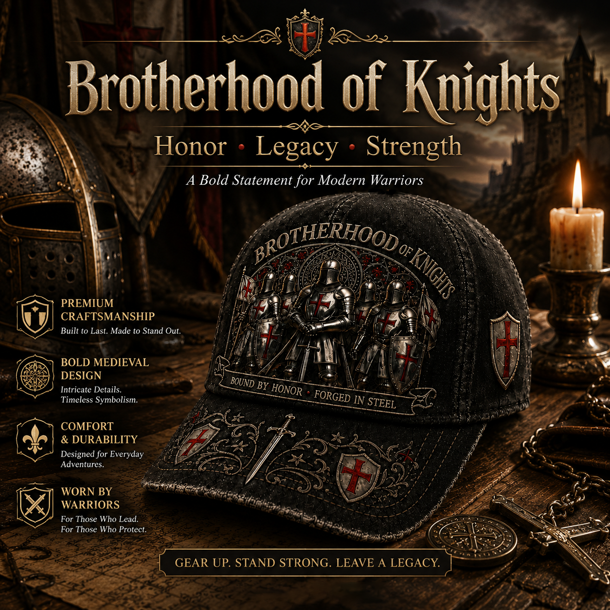 Brotherhood of Knights Cap: Bound by Honour & Loyalty 🛡️