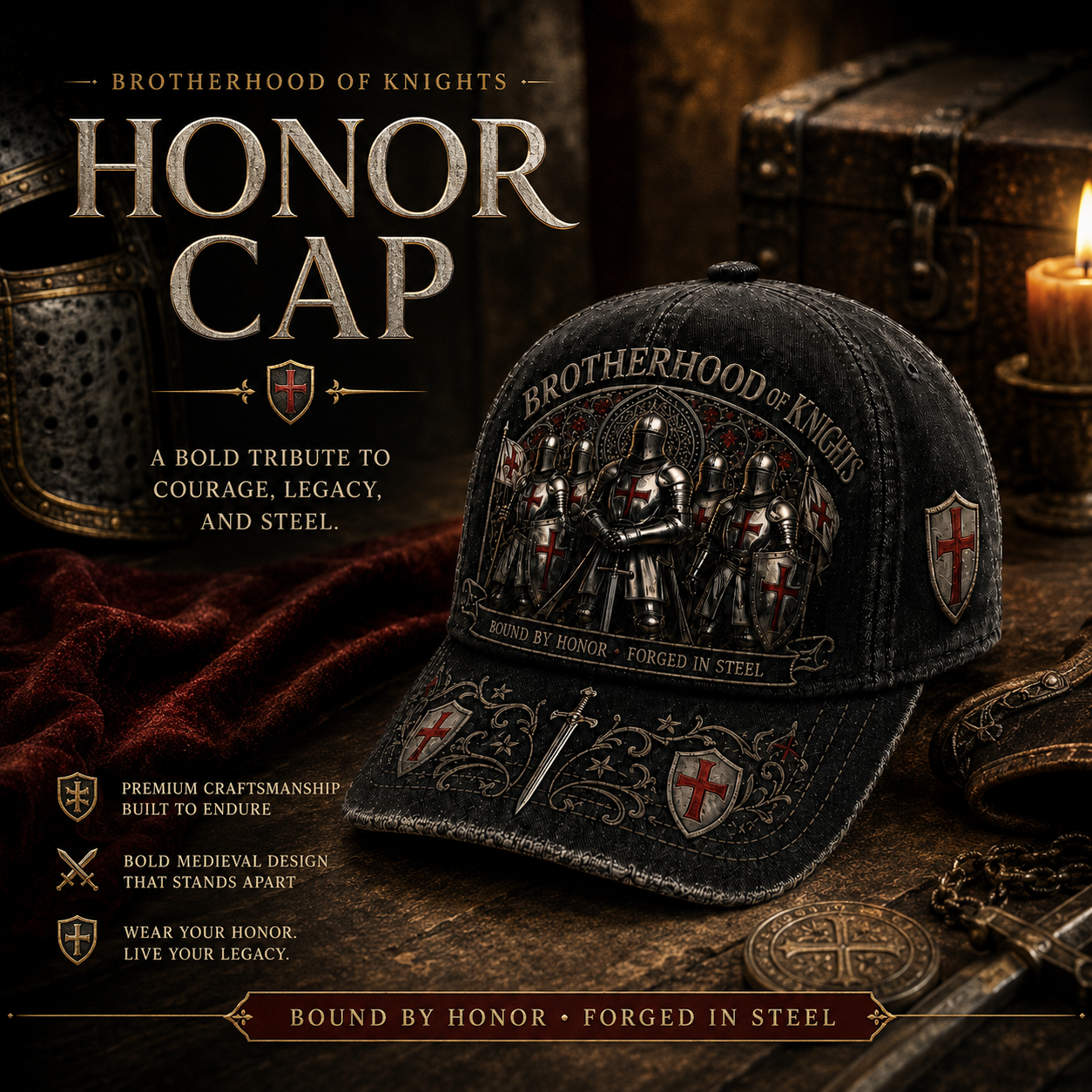 Brotherhood of Knights Cap: Bound by Honour & Loyalty 🛡️