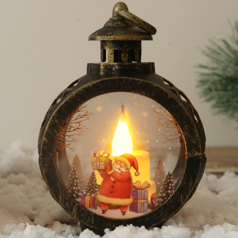 Retro Christmas lamp - Festive LED night light for windowsill & living room