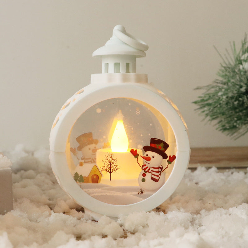 Retro Christmas lamp - Festive LED night light for windowsill & living room