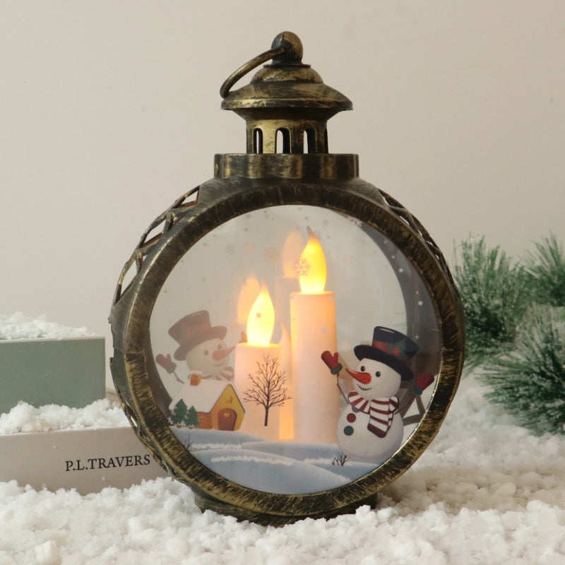 Retro Christmas lamp - Festive LED night light for windowsill & living room
