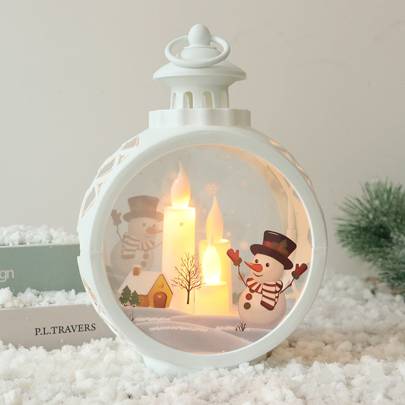 Retro Christmas lamp - Festive LED night light for windowsill & living room