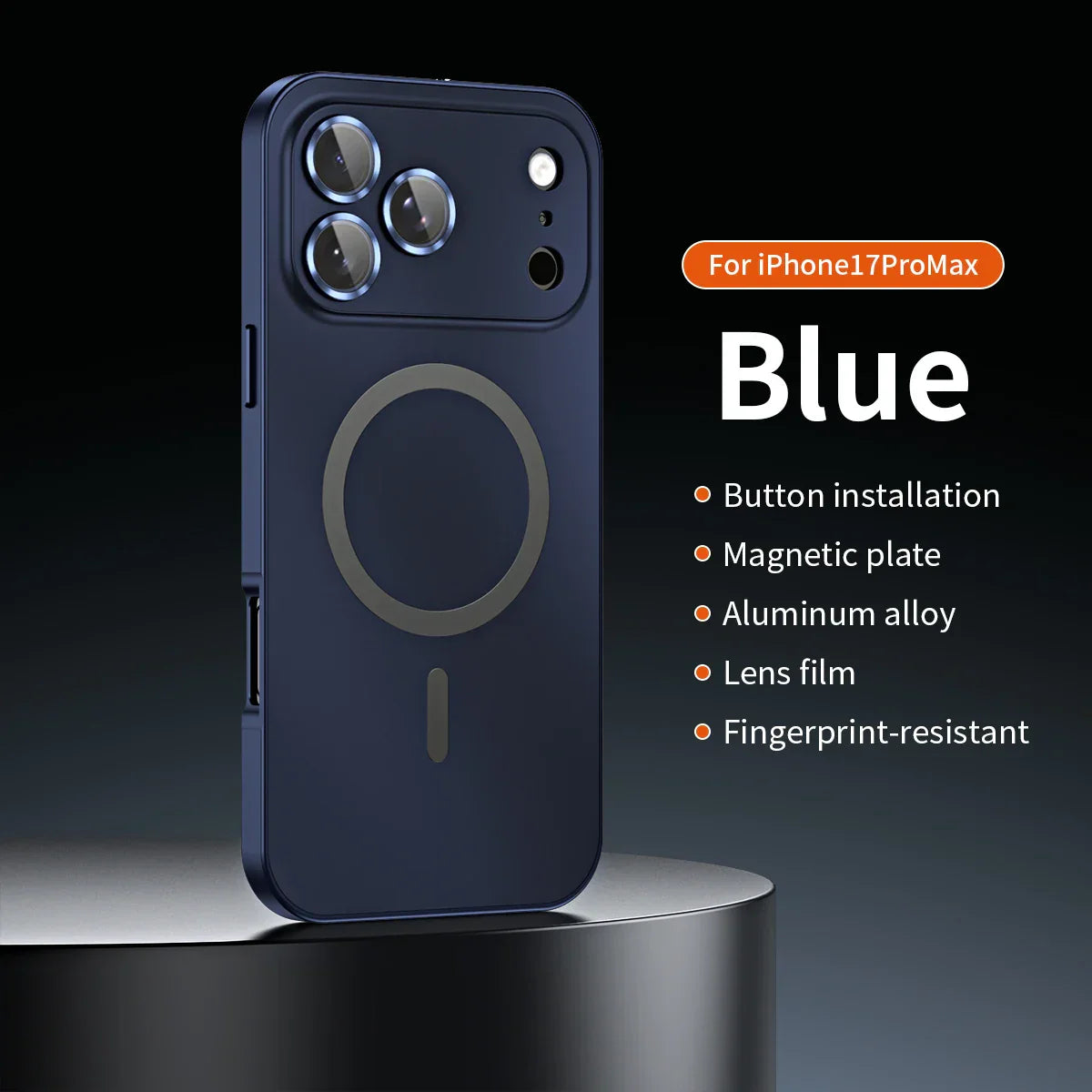 Magnetic Metal Snap-On Case For iPhone