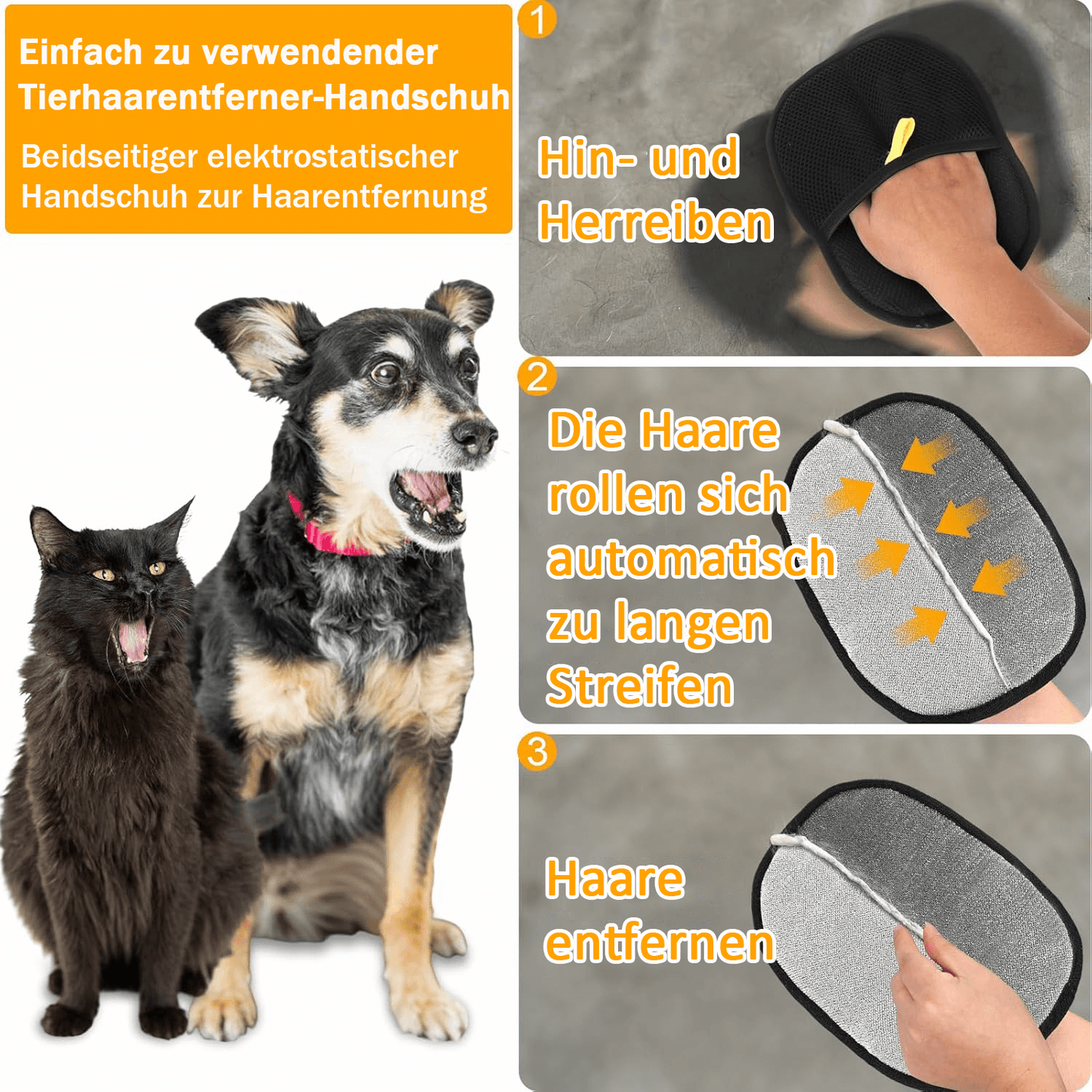 🔥Last day 49% off🔥Pet hair removal gloves