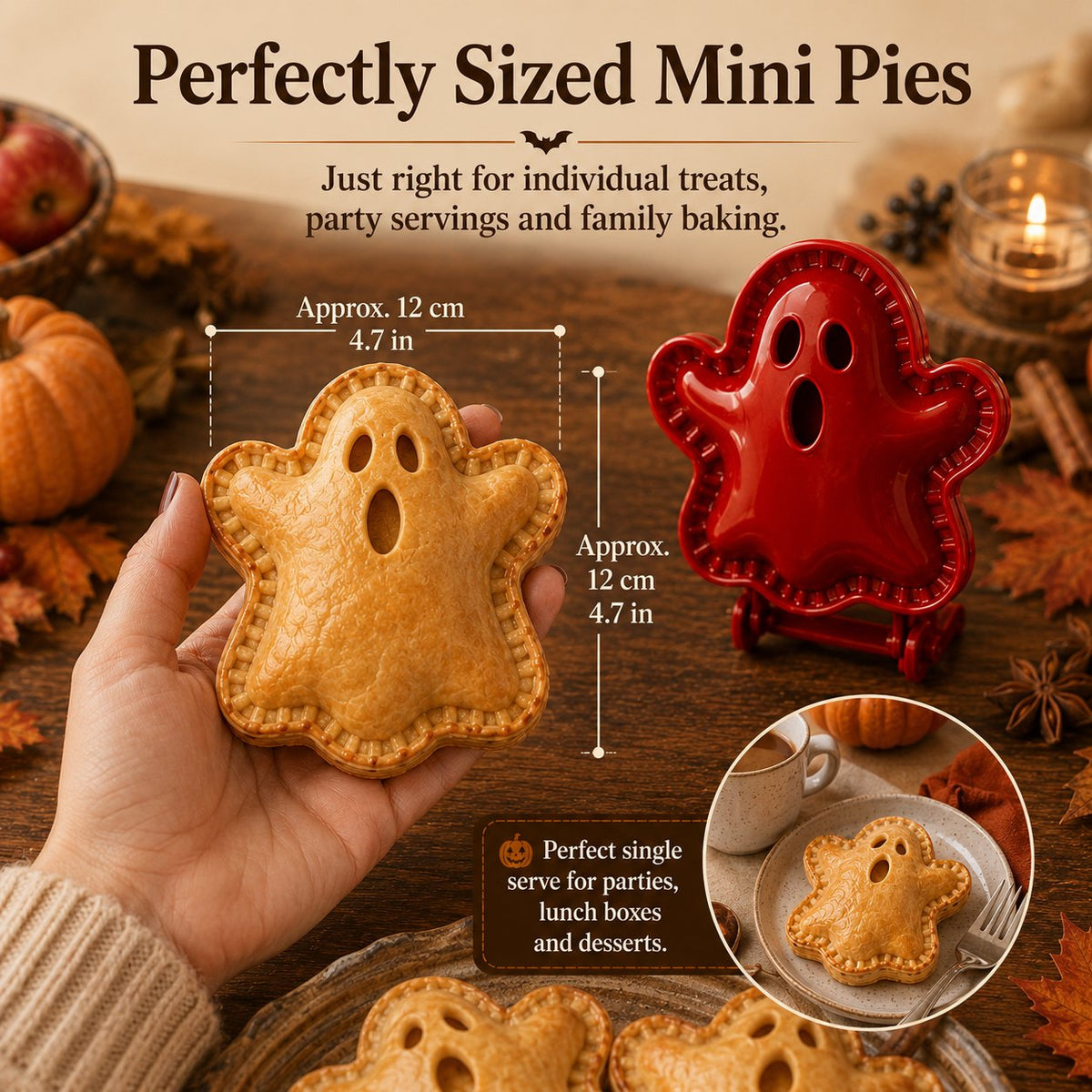 🕸️ 8-Pack Halloween Pocket Pie Molds – Bake Delightfully Spooky Mini Pies at Home!