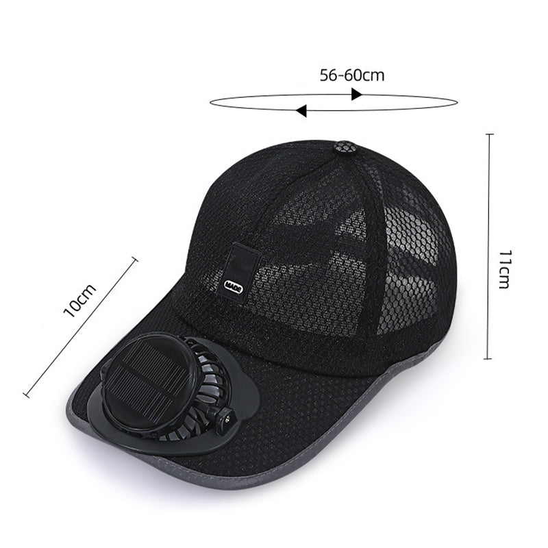 ☀️ Premium Solar Powered Fan Cap — Ultimate Cooling with UPF50+! 🌬️🔥