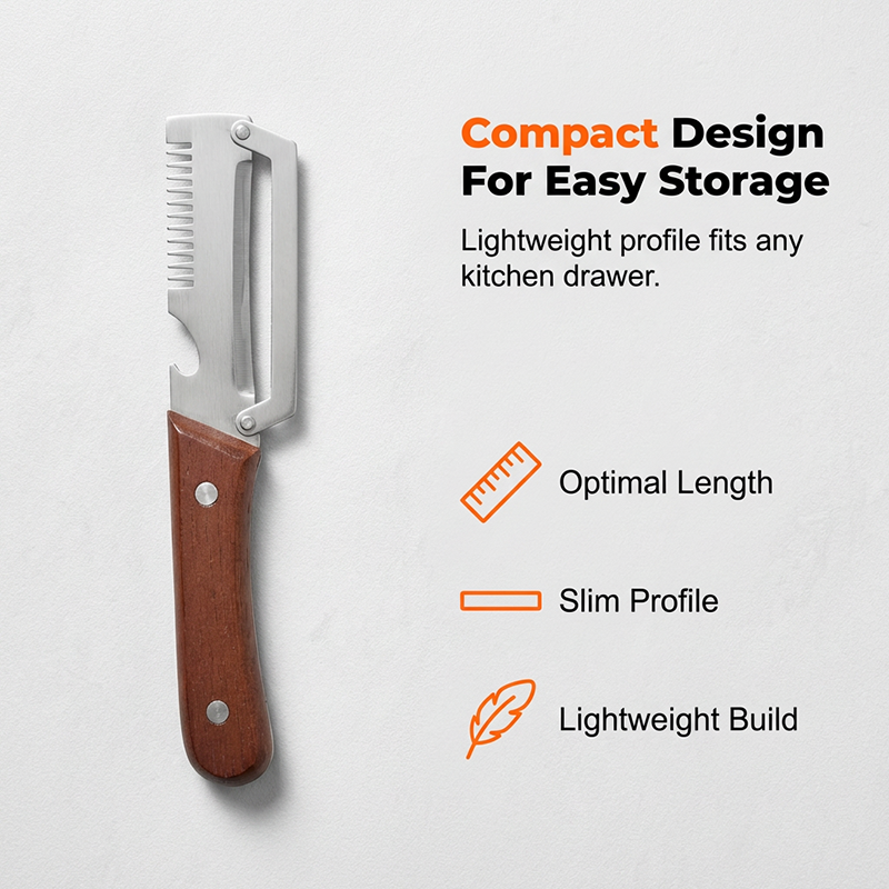 3-in-1 Multi-Purpose Kitchen Tool: Scallion Slicer, Peeler & Bottle Opener