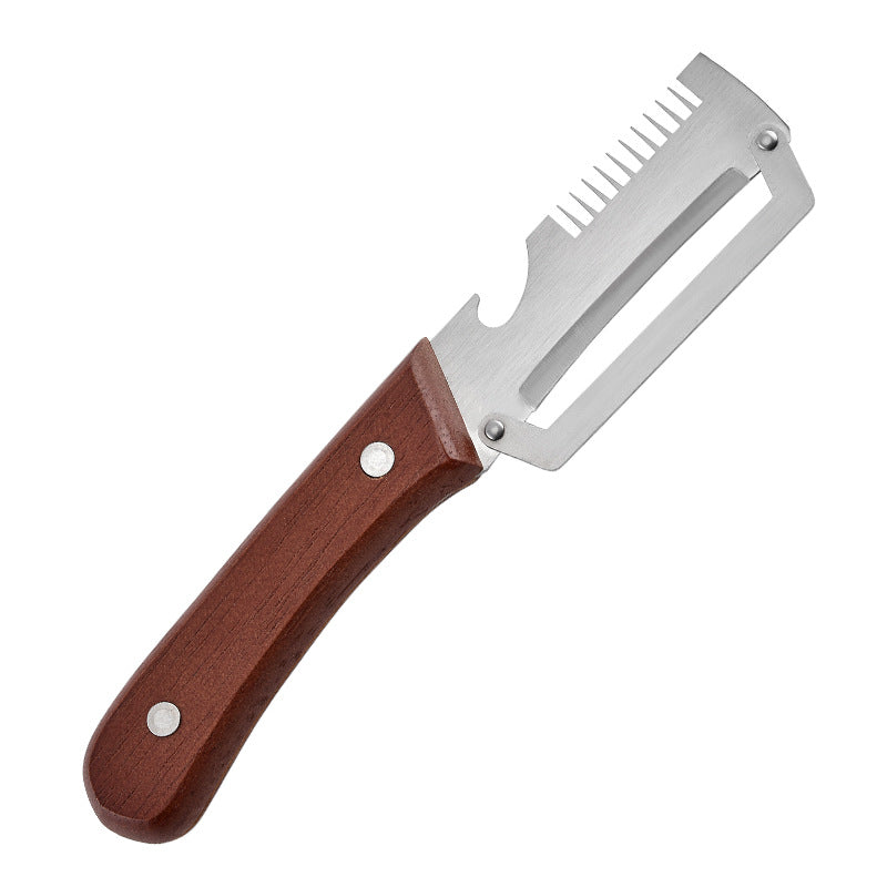3-in-1 Multi-Purpose Kitchen Tool: Scallion Slicer, Peeler & Bottle Opener